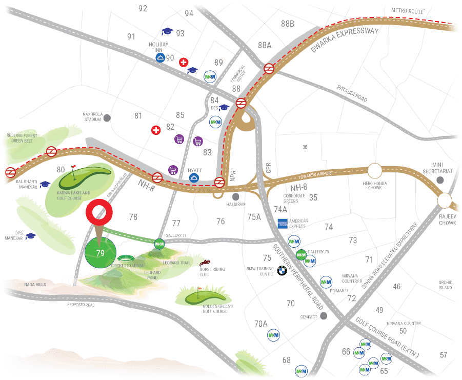 m3m escala location map